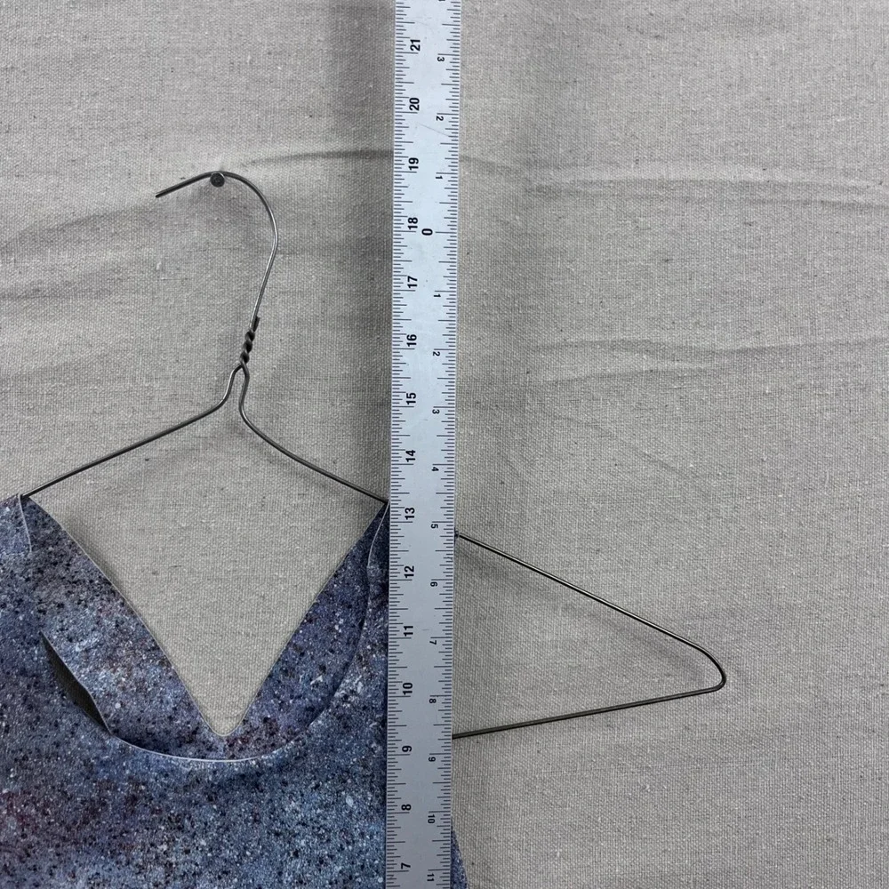 Lululemon Sports Bra Womens 6 Blue Speckled High Neck Racerback Activewear‎